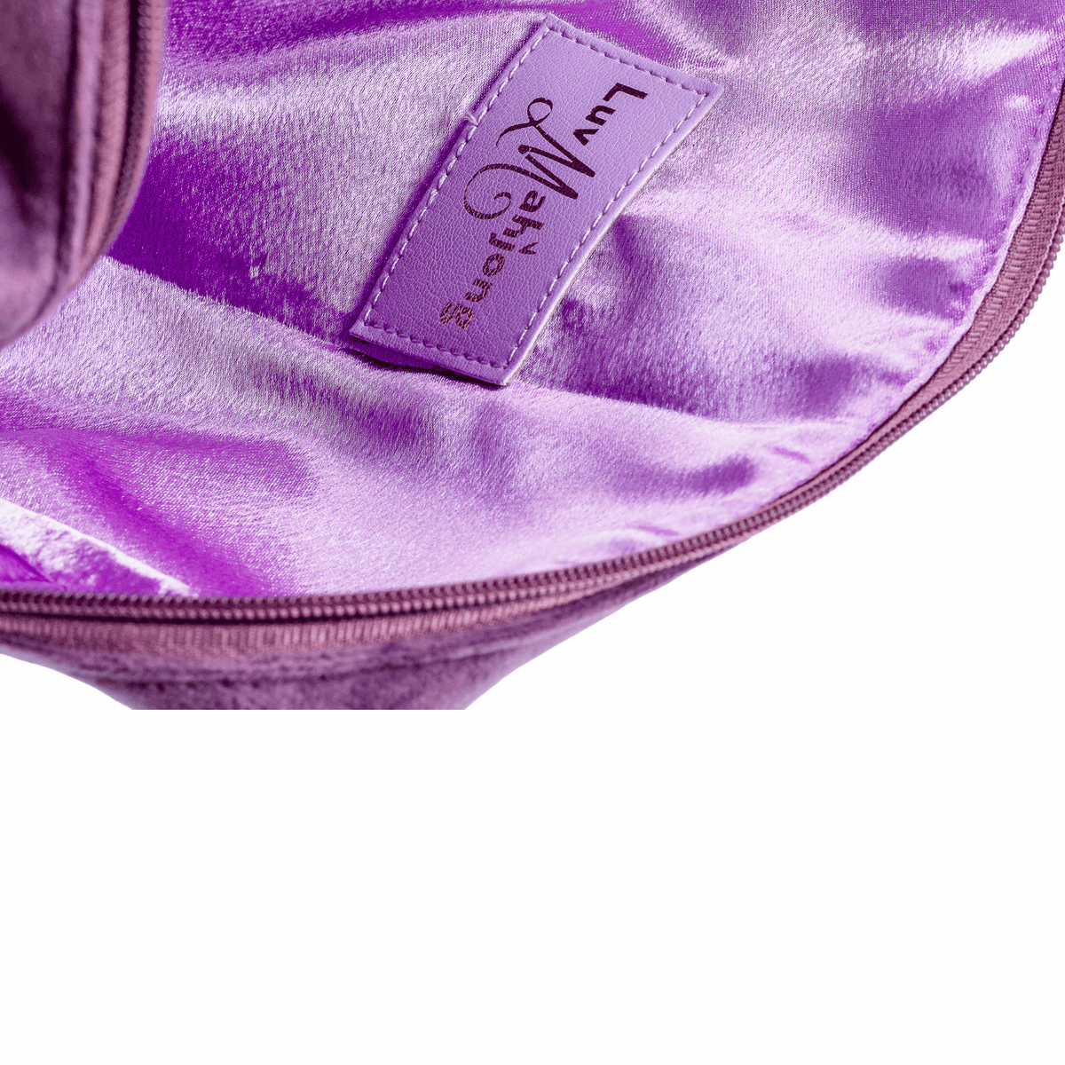 Lavender Velvet Zippered Tile Bag