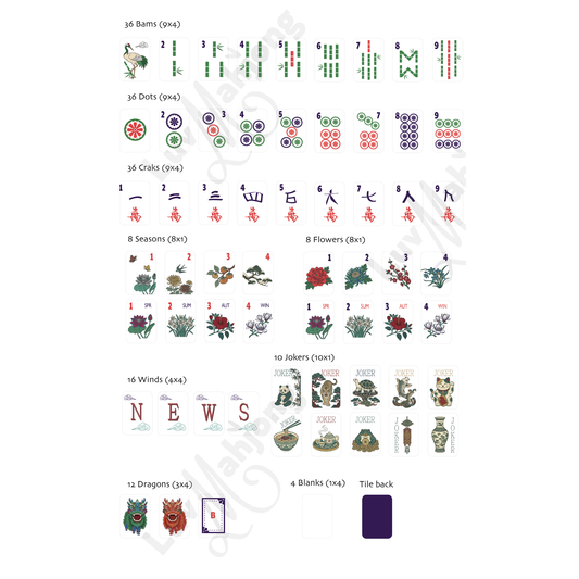 FirstLuv Mahjong Tile Set