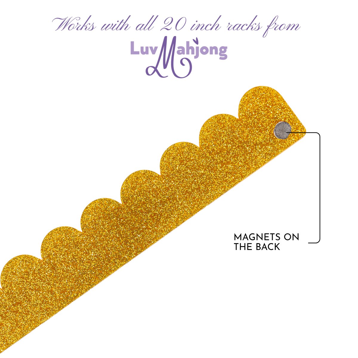 Scalloped Pushers - Gold Shimmer
