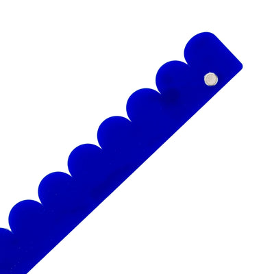 Scalloped Pushers - Navy Blue