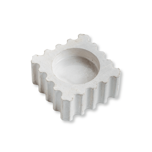 Rustic Cog Wheel Concrete Dice Dish