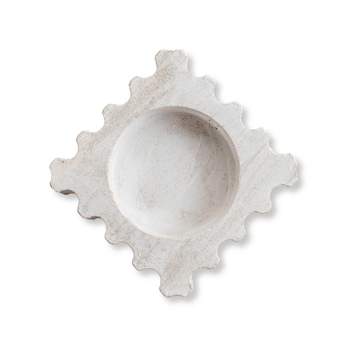 Rustic Cog Wheel Concrete Dice Dish